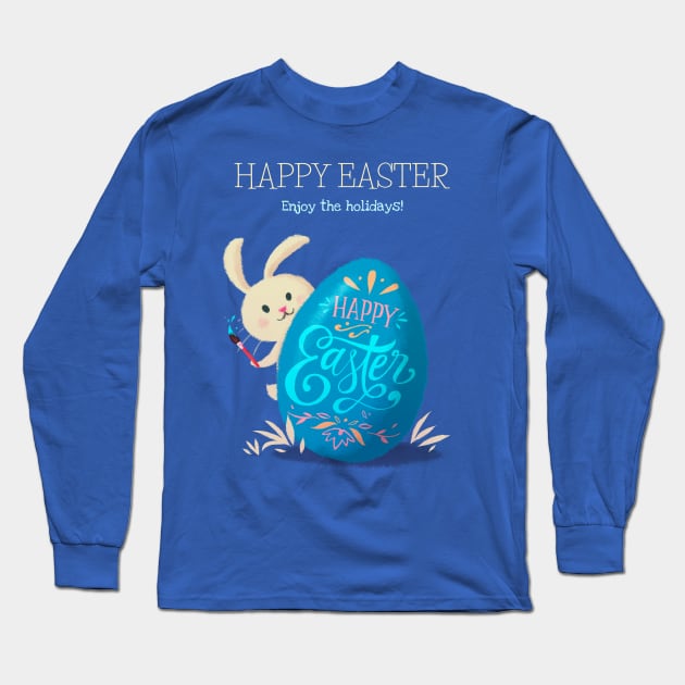 Happy easter Long Sleeve T-Shirt by Lifestyle T-shirts